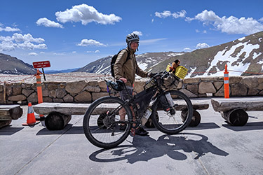 Man next to bike