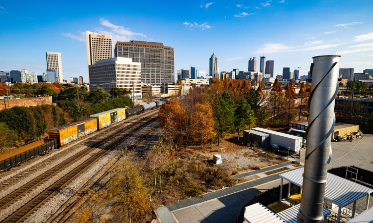 A view from the west side of Georgia Tech's campus