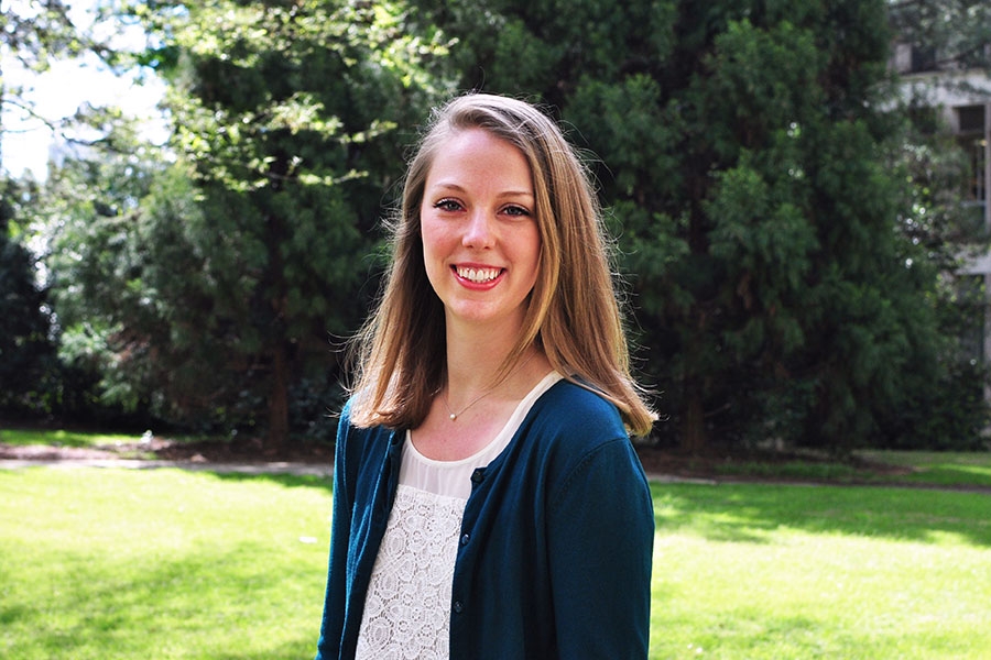 Ph.D. student Laura Mast is one of just 50 students nationwide who will learn how to better communicate the value and impact of their scientific work at a Harvard University conference for grad students in June. (Photo: Jess Hunt-Ralston)